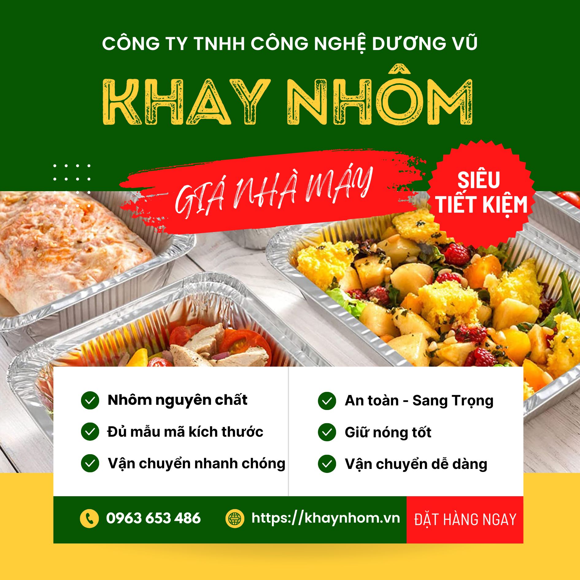 Mua hộp nhôm dùng một lần